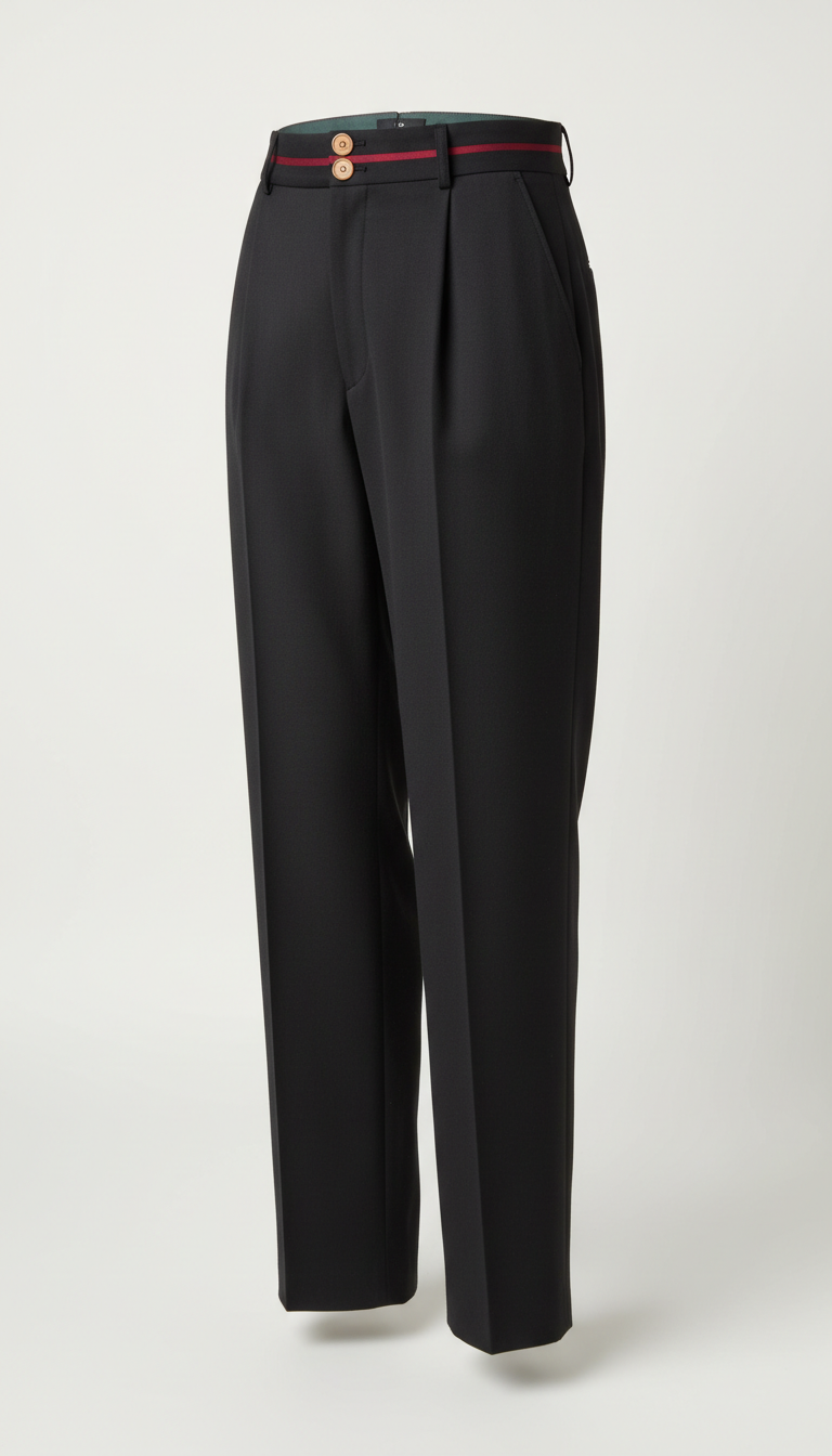 Elegant Noir Tailored Trousers