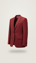 Tailored Crimson Wool Blazer